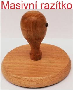 Dřevěné kulaté razítko průměr 10 cm