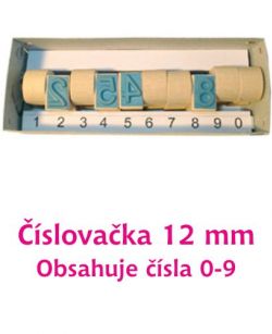 Razítka čísla 12 mm