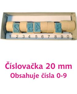 Razítka čísla 20 mm