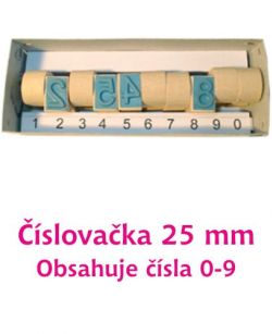 Razítka čísla 25 mm