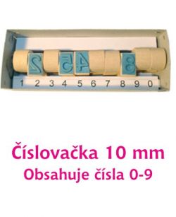 Razítka s čísly velikost 10 mm