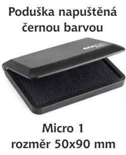 Černá razítkovací poduška Micro 1