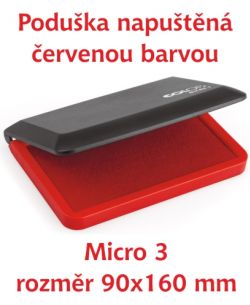 Červená razítkovací poduška M 3
