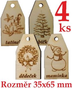 Jmenovky na vánoční dárky 1