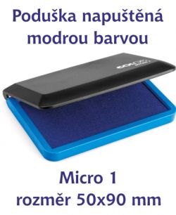 Modrá razítkovací poduška M 1