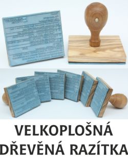 Razítka velkoplošná dřevěná