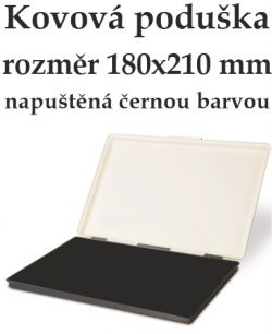 Razítkovací poduška černá 180 x 210 mm černá