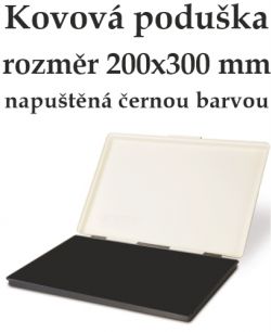 Razítkovací poduška černá 200 x 300 mm