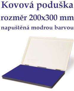 Razítkovací poduška modrá 200 x 300 mm