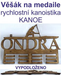 Věšák na medaile - Kanoe