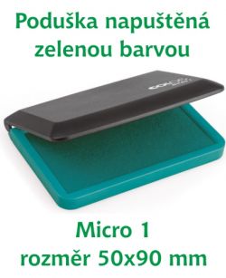 Zelená razítkovací poduška M 1
